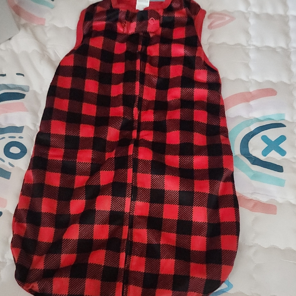 Red and Black Plaid Sleeveless night sack